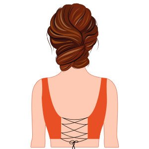 Round with Criss Cross Tie up Back