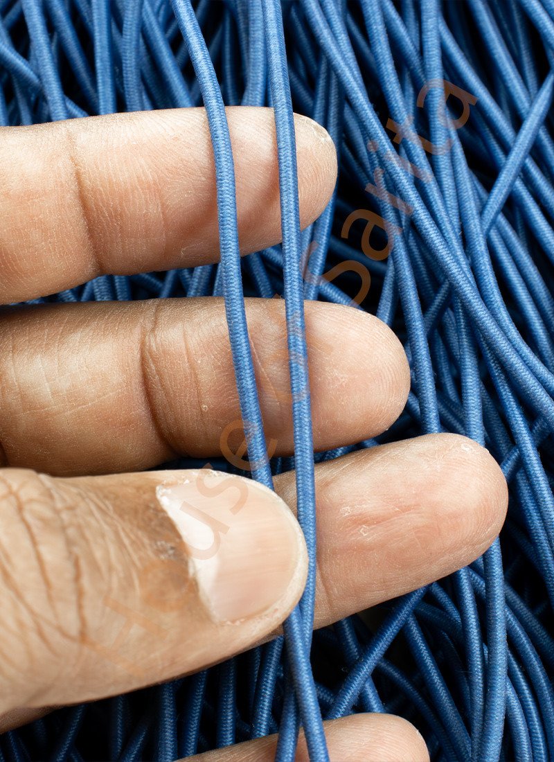 3mm Blue Round Elastic Cord for Sewing & Crafts  5mtrs– Flexible, Durable