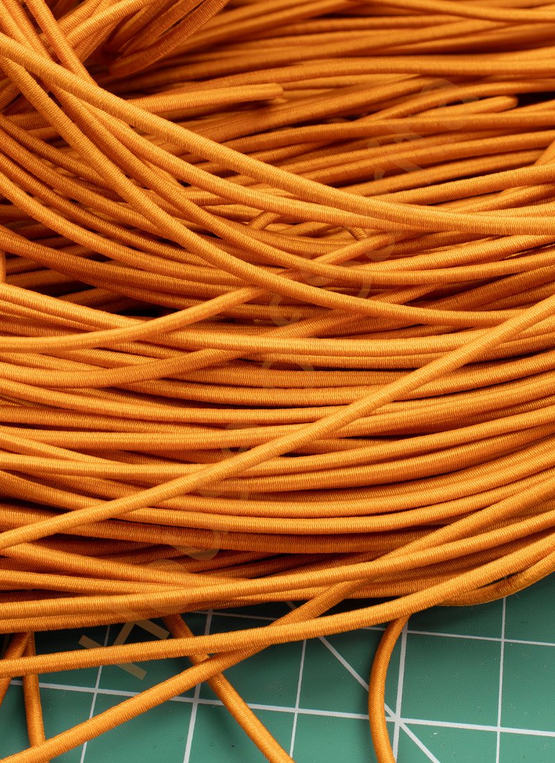 3mm White Orange Elastic Cord for Sewing & Crafts  5mtrs– Flexible, Durable