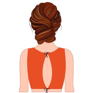Keyhole with String Back