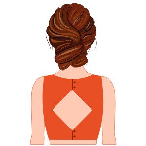Diamonds with Buttons Back